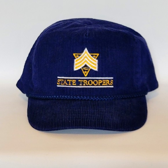 VTG State Troopers Corduroy Hat. Adjustable. Rare. - Picture 1 of 8